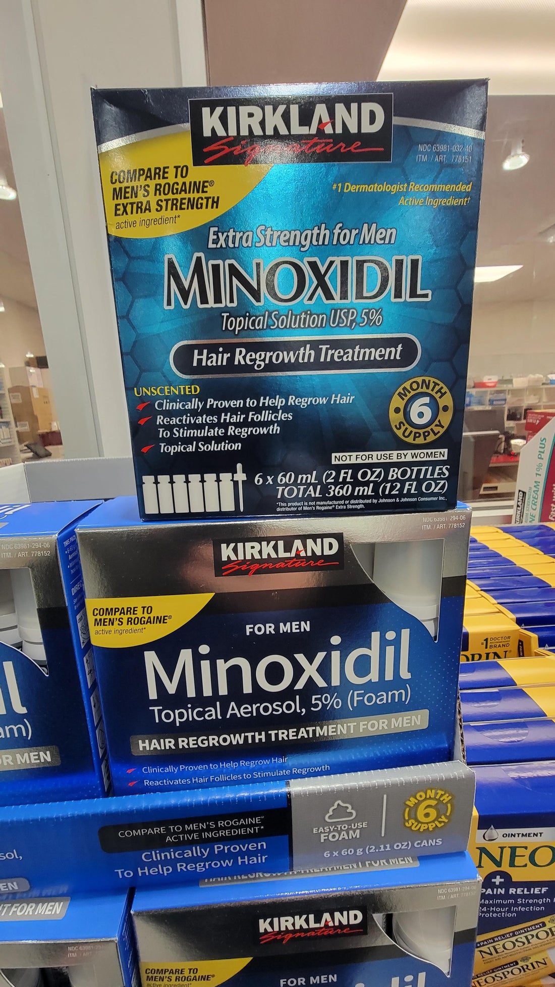 Minoxidil Kirkland: Nova Embalagem, Mesma Eficácia