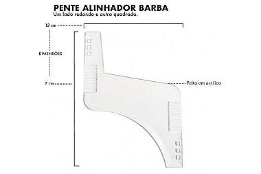 Molde/Régua para Barba